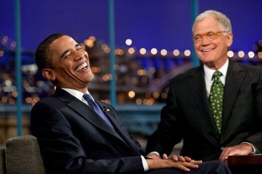 President Barack Obama With David Letterman 09 21 09