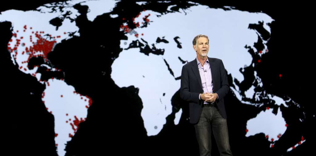 Reed Hastings, co-founder and CEO of Netflix, speaks during a keynote address at the 2016 CES trade show in Las Vegas, Nevada January 6, 2016.  REUTERS/Steve Marcus - RTX21AW2