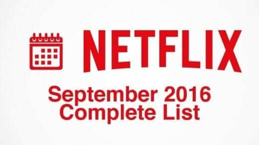 September Complete Netflix Listings