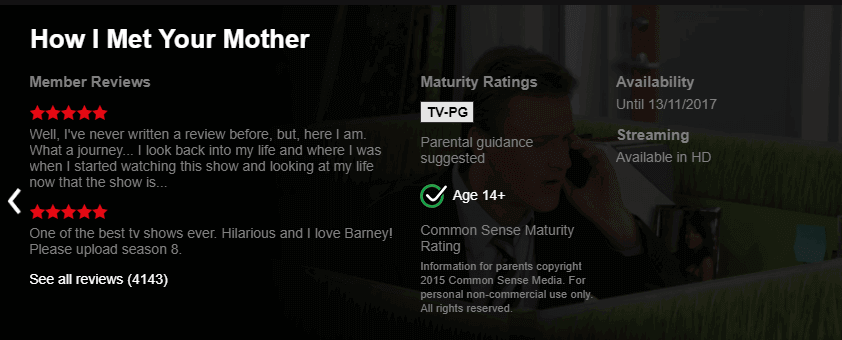 How I Met Your Mother Expiration Date