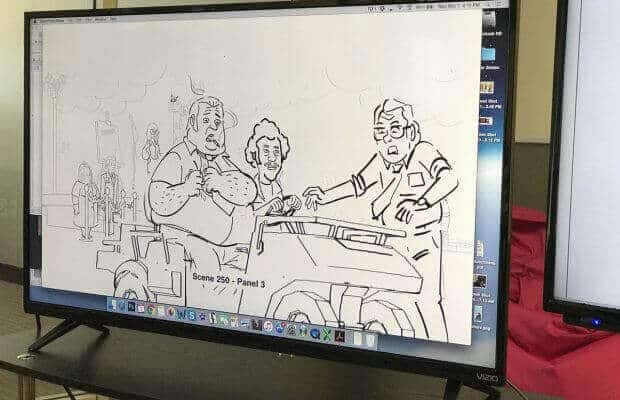 frank and pogo f is for family storyboard