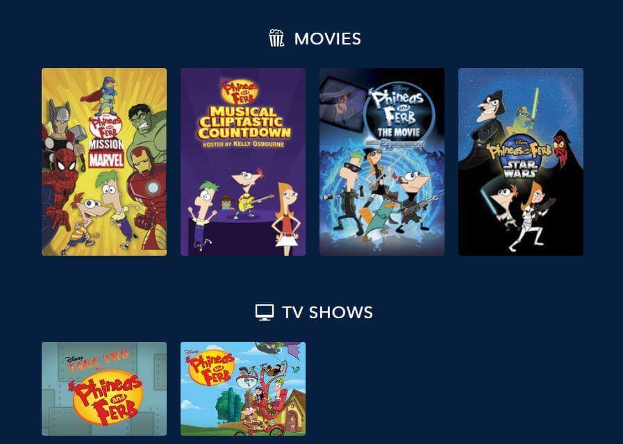 Phineas and Ferb on DisneyLife