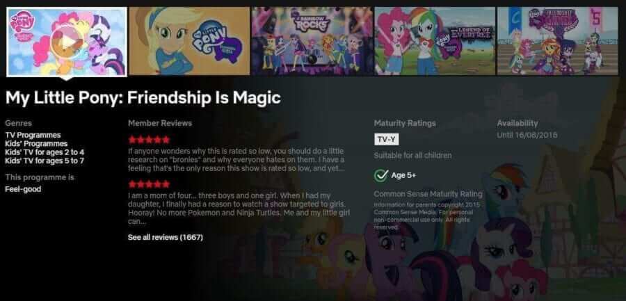 My Little Pony Leaving Netflix