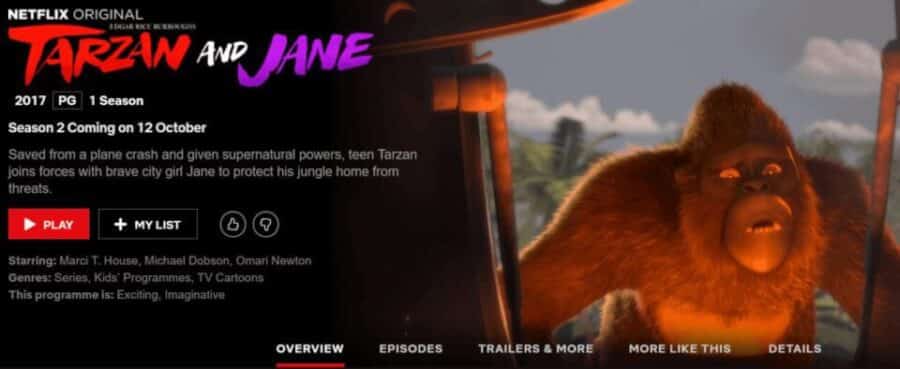 Season Tarzan And Jane Coming In Octoboer