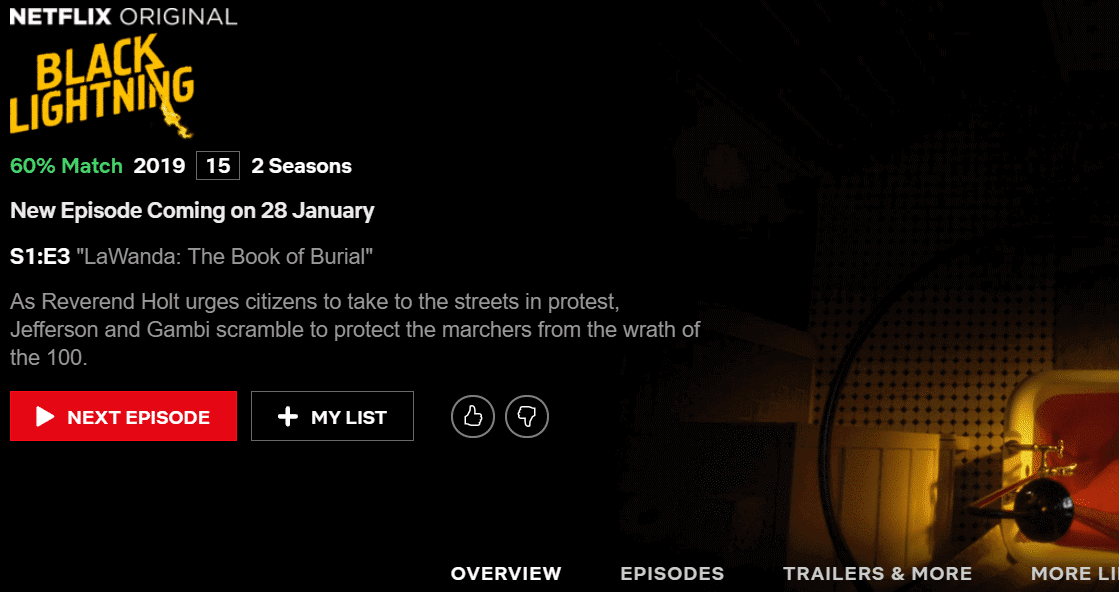 New Episode Black Lightning Returns Jan