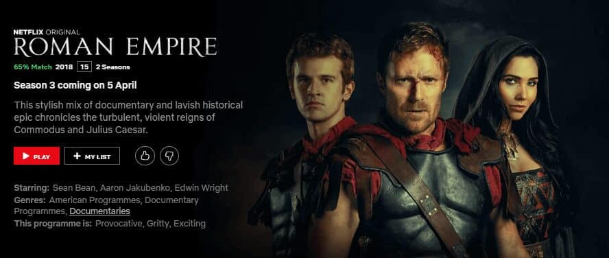 Roman Empire Season Release Date On Netflix