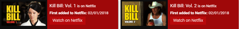 Kill Bill Films Added To Netflix