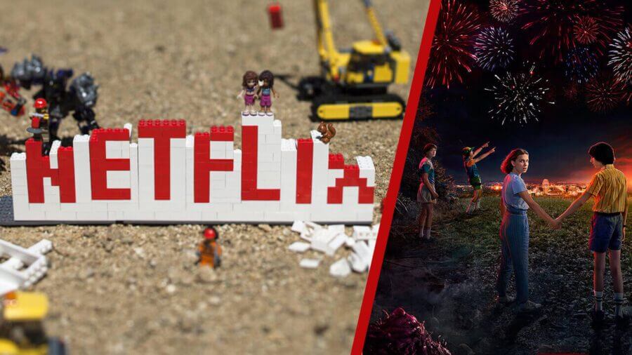 Netflix Logo in Lego & Stranger Things 