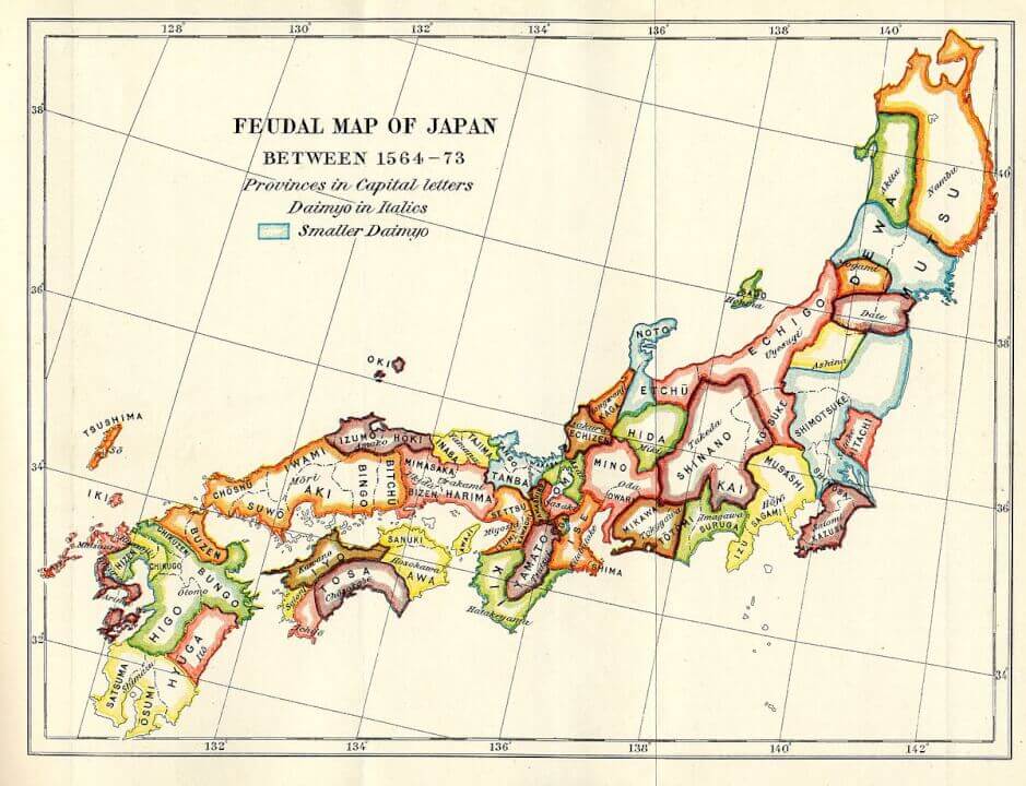Japanese Game Of Thrones Feudal Japan Map