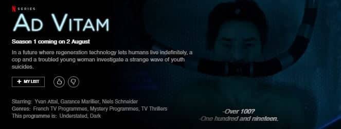 Ad Vitam French Series Netflix