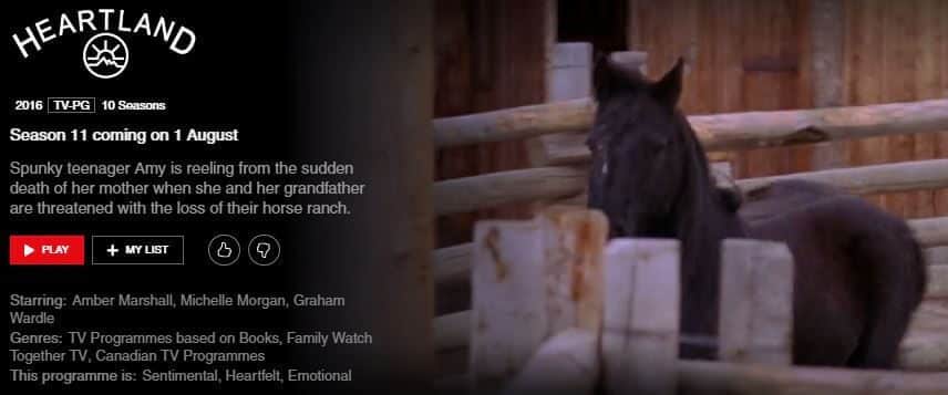 Heartland Season Netflix Release Date