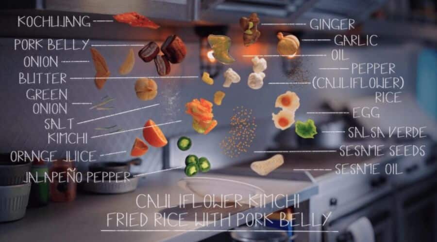 Cauliflower Kimchi Fried Rice With Pork Belly Recipe The Chef Show