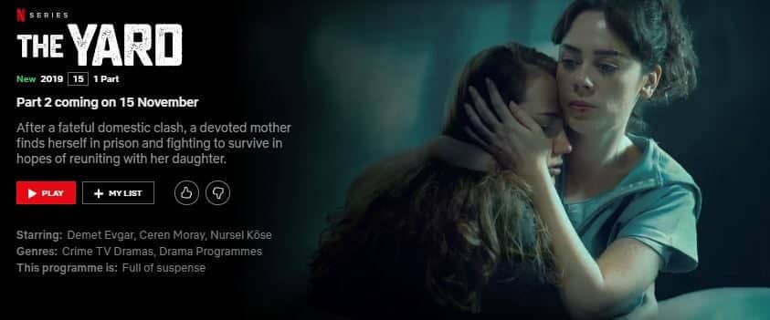 The Yard Season Part Netflix Release