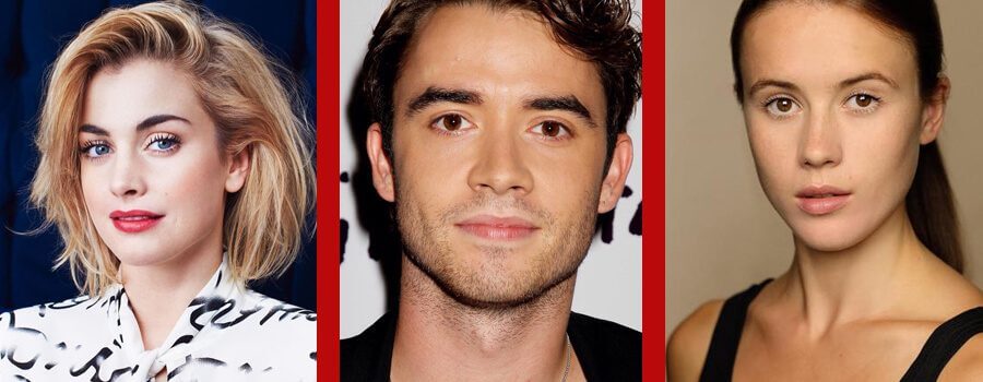 Pictured (left to right): Stefanie Martini, Jamie Blackley, Ruby Hartley