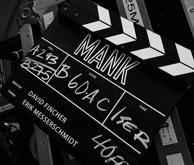 clapperboard for mank netflix