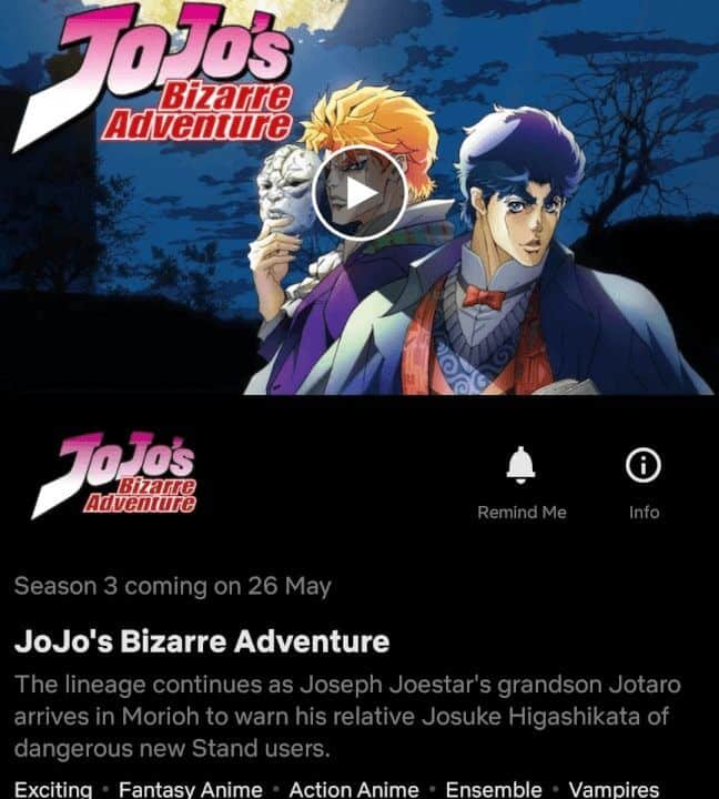 Jojos Bizarre Adventure Season Diamond Is Unbreakable Is Coming To Netflix In May Coming Soon