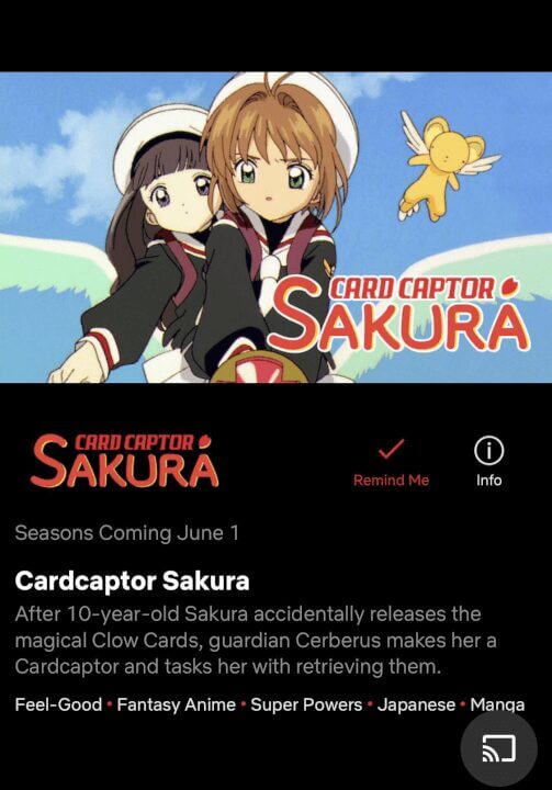 Cardcaptor Sakura Coming To Netflix June Coming Soon