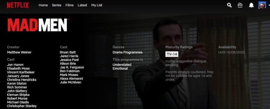 Mad Men Removal Notice