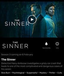 The Sinner Season Netflix Release