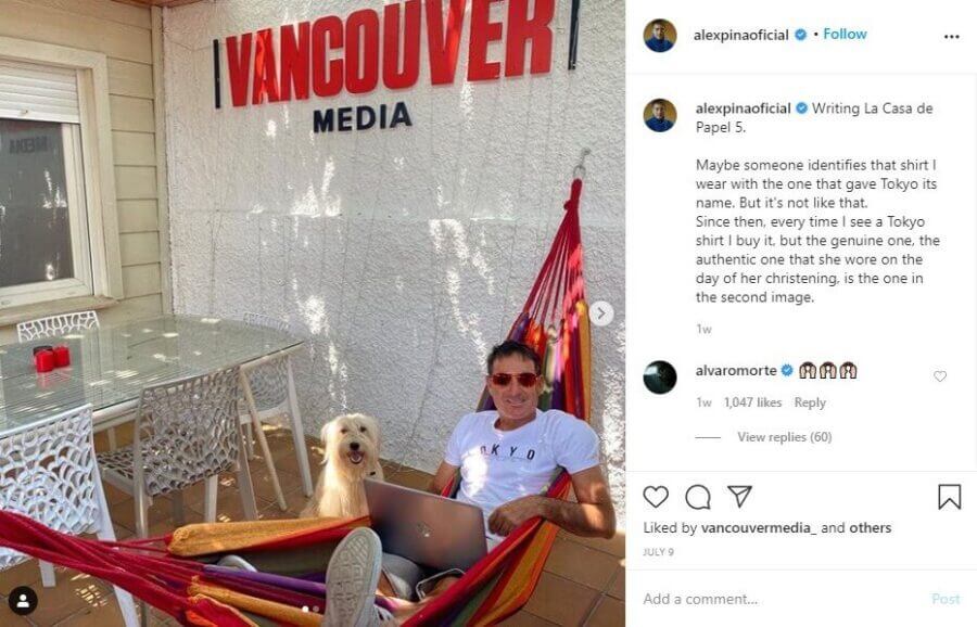 Alex Pina Season Money Heist Writing