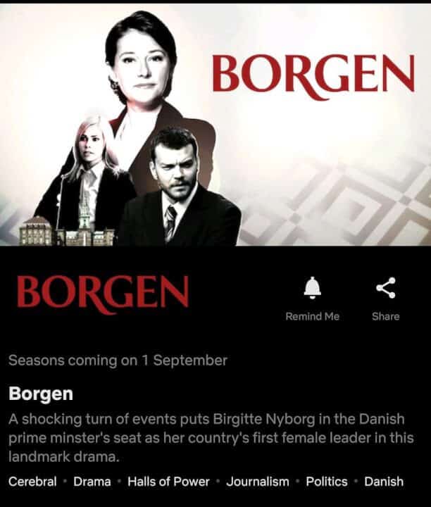 borgen coming to netflix in september 2020 mobile app