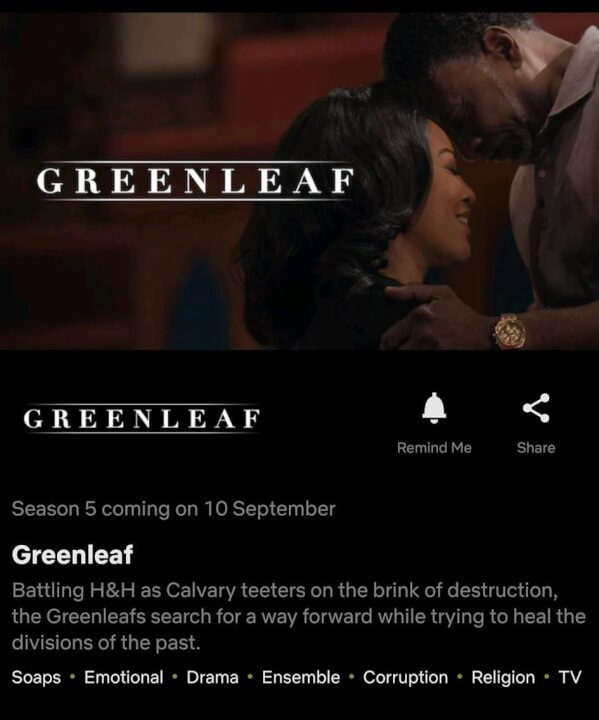 greenleaf season 5 netflix us release