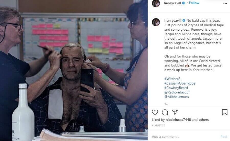 Henry Cavill On Set The Witcher S