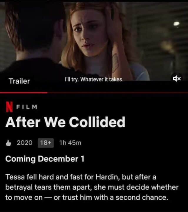 netflix december 1 after we collided