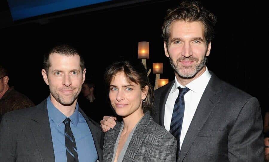 DB Weiss Amanda Peet David Benioff Tatler 20mar14 getty b 1