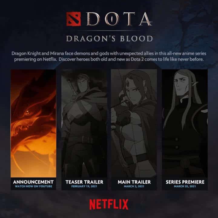 Fantasy Anime Series Dota Dragons Blood Is Coming To Netflix In March Date Announcements