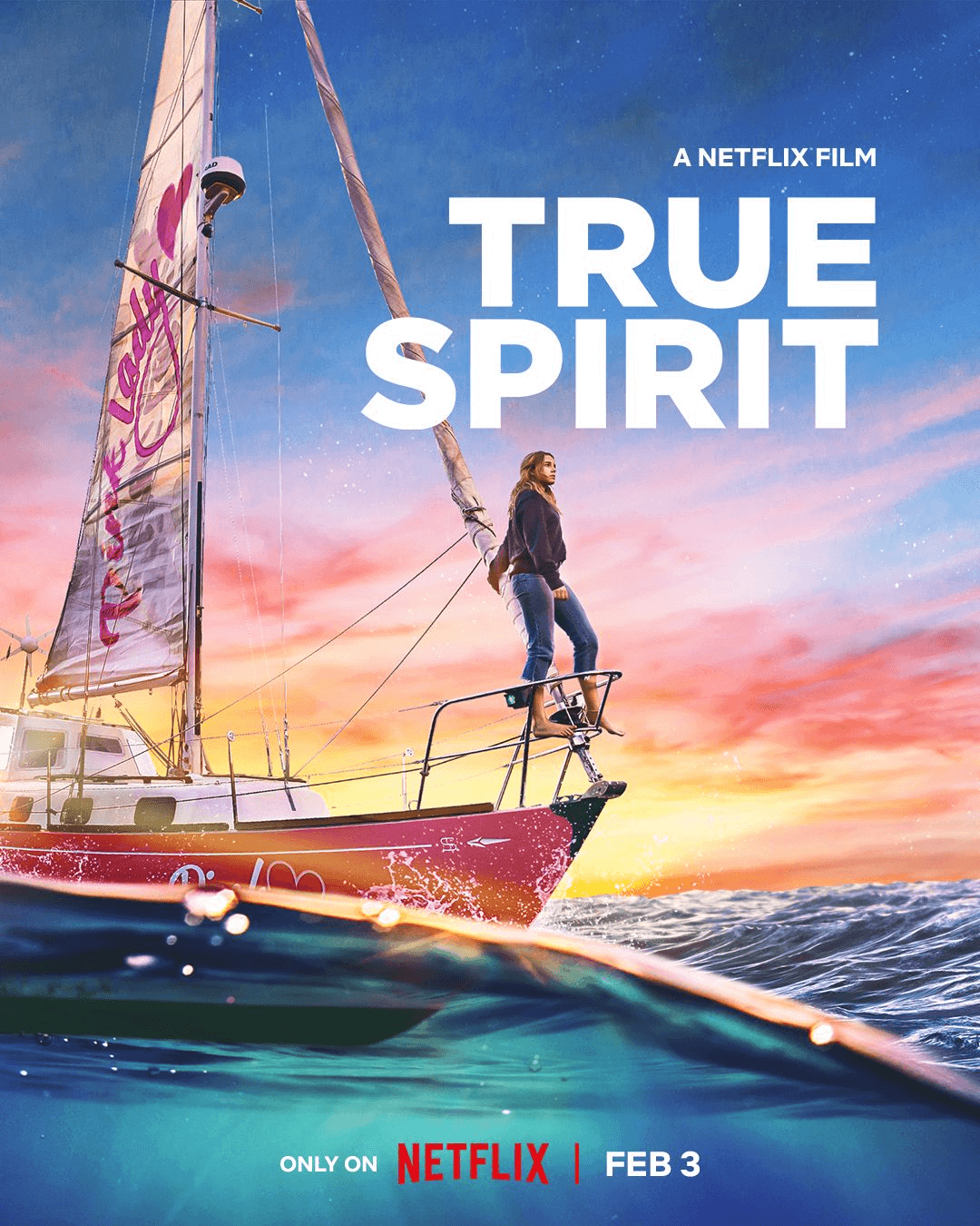 cartel de la película true spirit en netflix en febrero de 2023