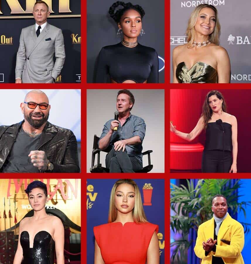 Knives Out Cast Grid