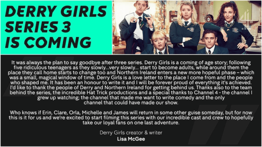 Derry Girls Lisa Mcgee Statement