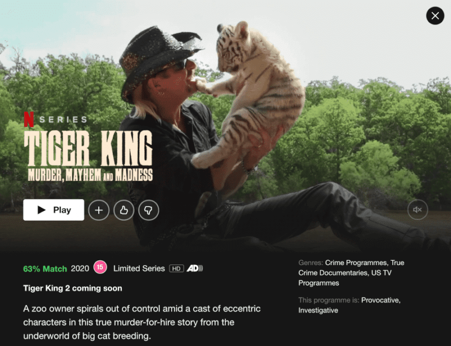 tiger king 2 listed netflix