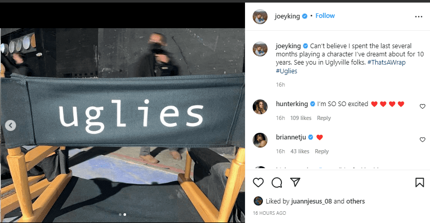 joey king filming update uglies