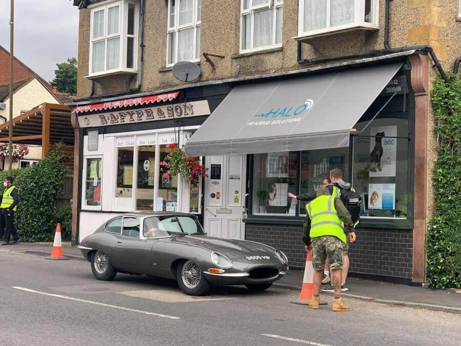 Rowan Atkinson Filming Man Vs Bee In Bovingdon
