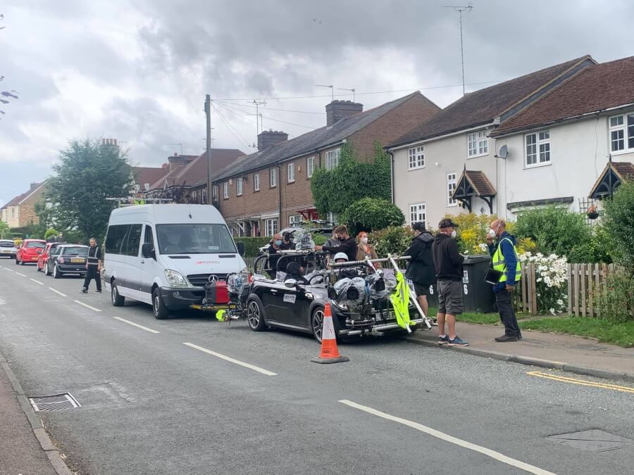 0 Rowan Atkinson filming Man vs Bee in Bovingdon 7