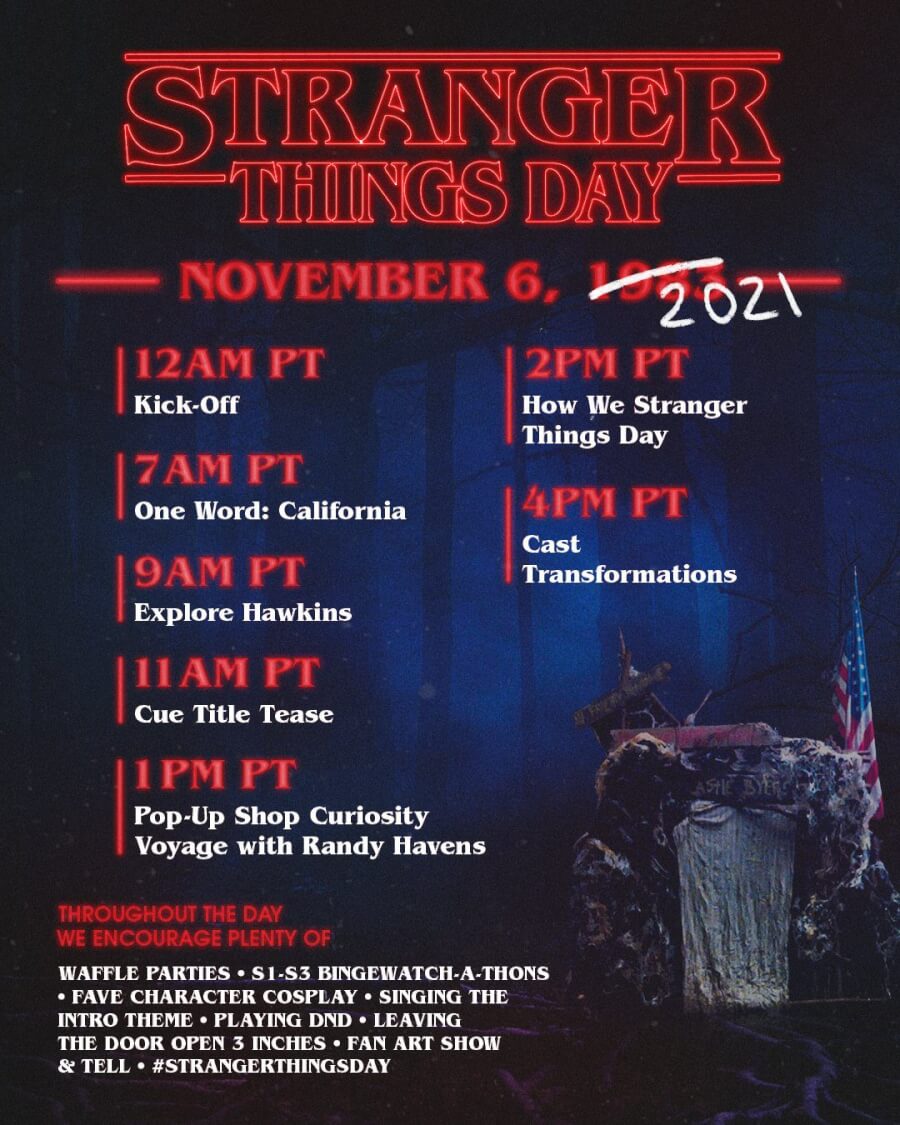stranger things day 2021 schedule