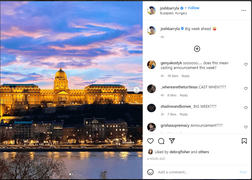 "Shadow and Bone (Season 2)": Release date, Cast and Everything We Know About the Fantasy TV series 21 josh barry la instagram filming post