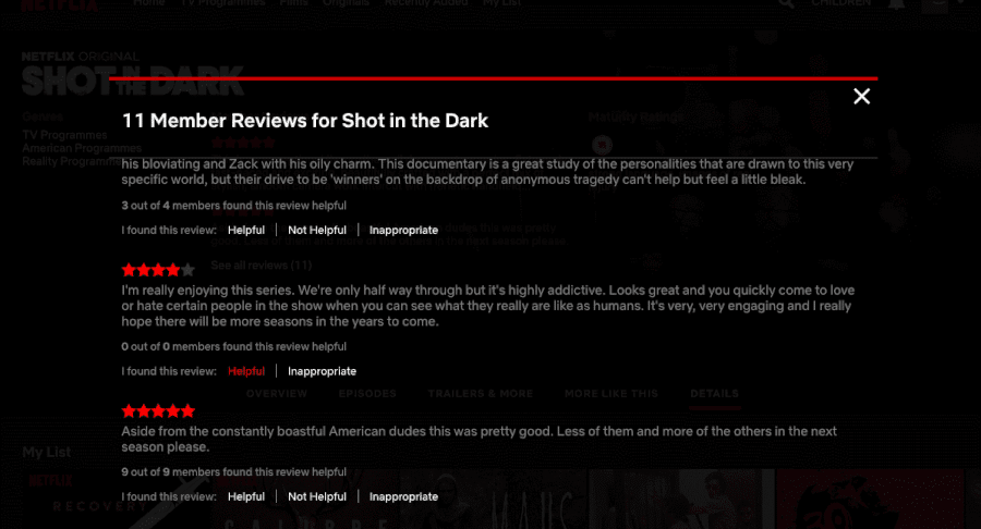 Netflix User Reviews