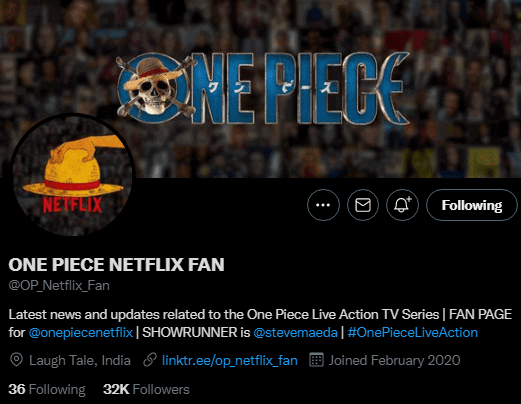One Piece Netflix Fan Twitter Account