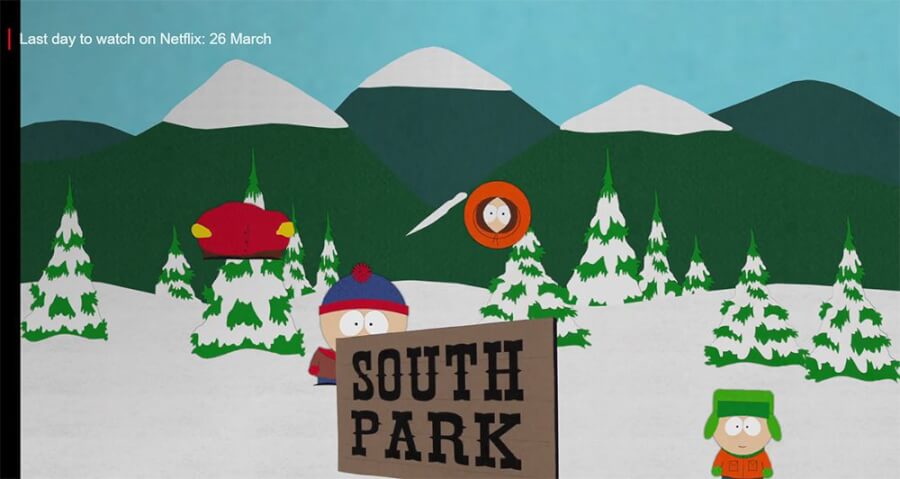 South Park está dejando la notificación de Netflix