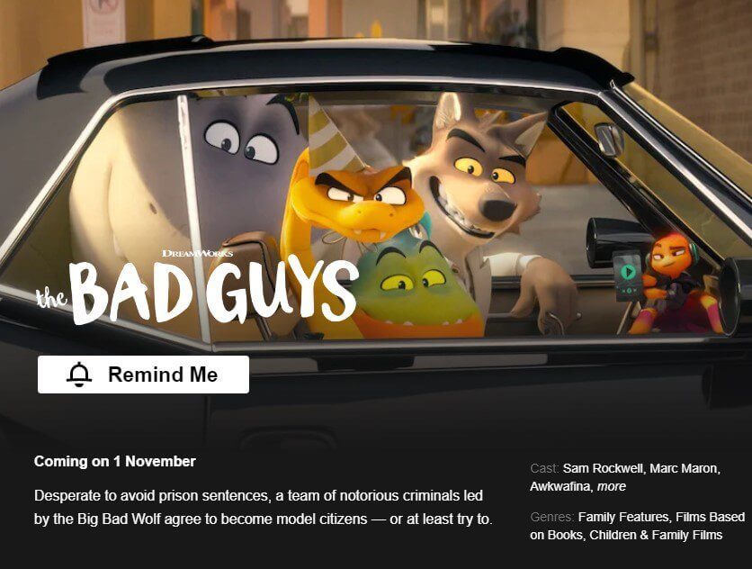 bad guys netflix release date