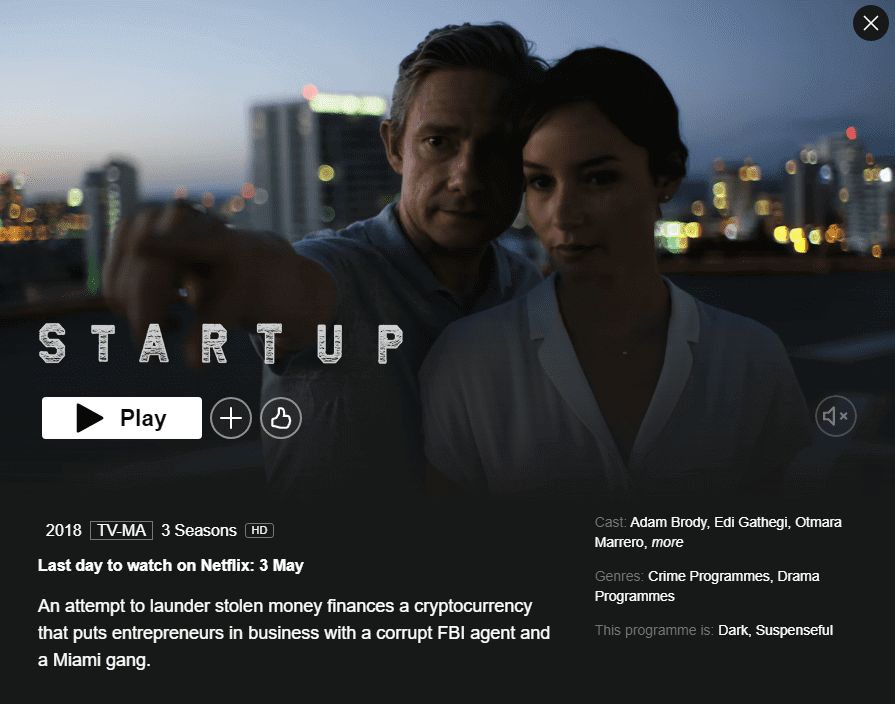 Último día para ver Startup Netflix