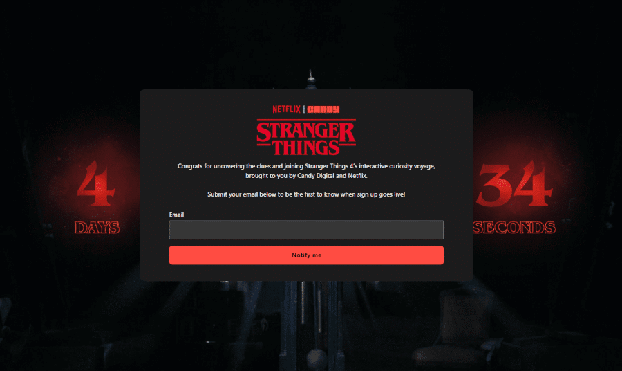 stranger things nft website netflix