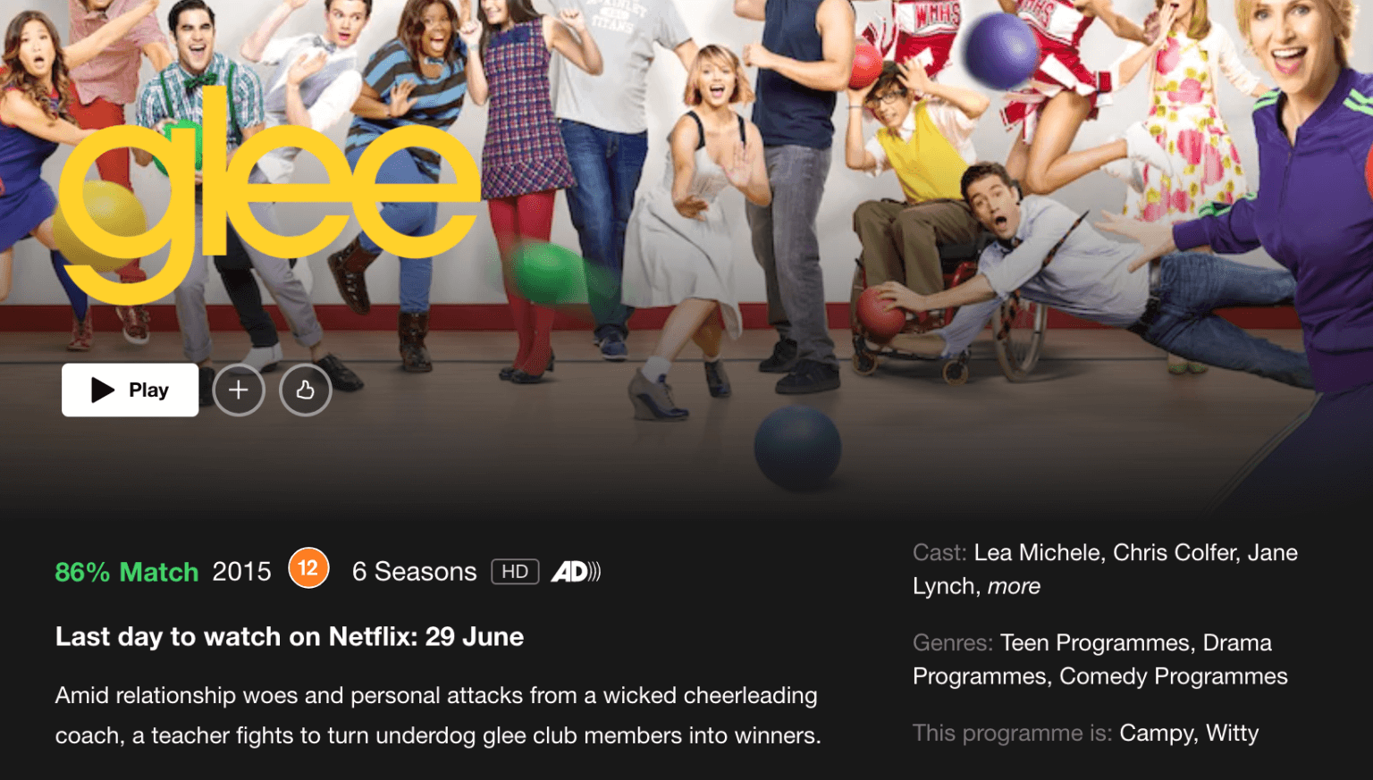 'Glee' Leaving Netflix Globally in June 2022 What's on Netflix