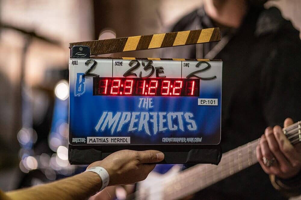 The Imperfects Filming Clapper