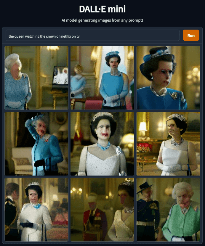 The Queen Watching The Crown On Netflix