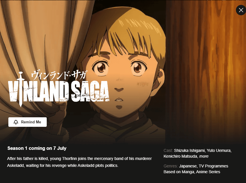 Vinland Saga  Vinland saga, Latest anime, Saga