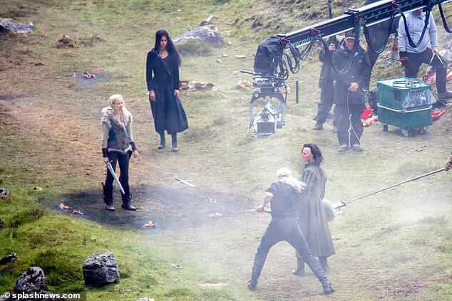 Geralt And Ciri Filming Sword Fight The Witcher Season